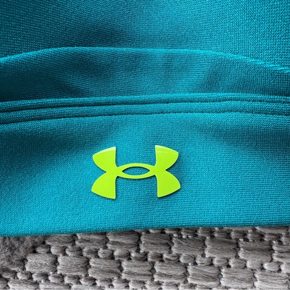 Under Armour Women's UA Infinity High‎ Crossover Sports Bra Size Small Teal Lime - Picture 5 of 7